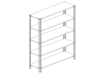 Металлический стеллаж Prostor Lite 1200x300x1800