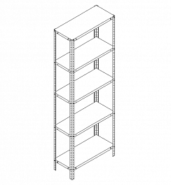Металлический стеллаж Prostor Lite 700x400x1800