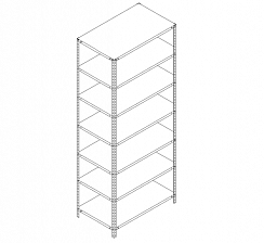 Металлический стеллаж Prostor Lite 1000x500x2300